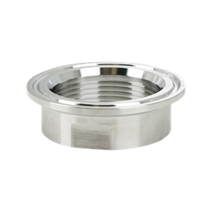 Adapter 2 tri-clamp x 1.5" FPT 316L 20Ra ID 32Ra OD