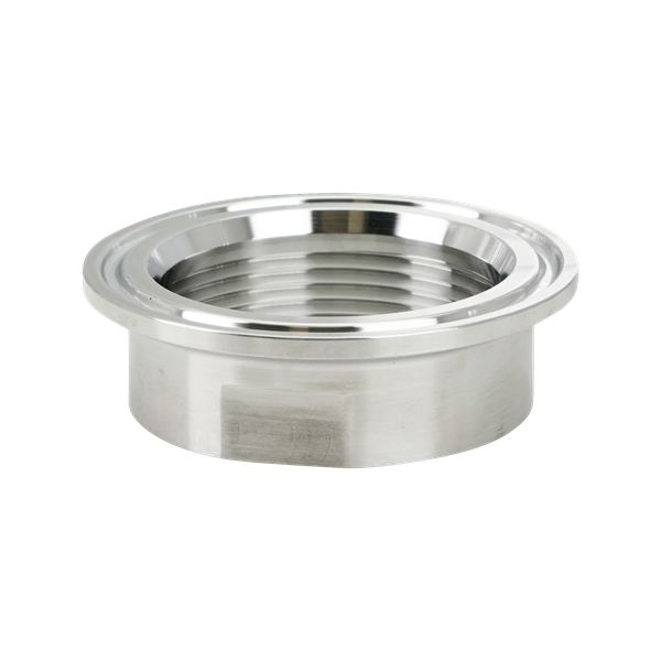 Adapter 2 tri-clamp x 1.5" FPT 316L 20Ra ID 32Ra OD