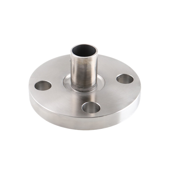 Adapter, 1.5-inch 150# flange to butt weld connection, made of 316L stainless steel.