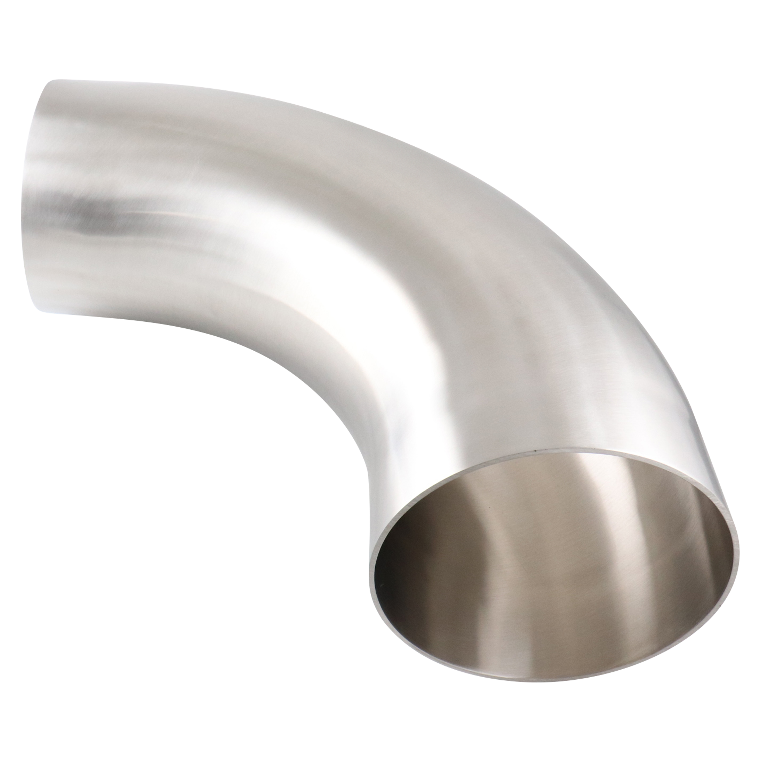 90-degree elbow for 4-inch butt weld connections, made from 304 stainless steel, with a 32RA internal and outer surface finish.