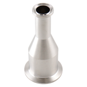 Concentric reducer, 1.5x0.5, tri-clamp, 316L, 15Ra EP ID, 32Ra OD, SF4 BPE