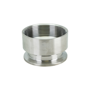 Adapter 2.5" tri-clamp x 2.5" FPT 316L 32Ra inner diameter 32Ra outer diameter
