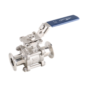 ball valve, 1-inch Tri-Clamp, made from 316L stainless steel, with PTFE cavity fill, QSM design