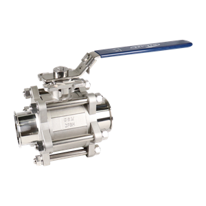Ball valve 3" tri-clamp PTFE cavity fill 316L manufacturered by QSM