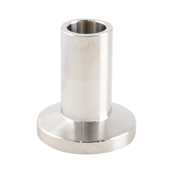 Ferrule with a 0.5-inch tri-clamp connection, made of 316L stainless steel, 1.125 inches in overall length, with a 20RA inner diameter finish and 32RA outer diameter finish, SF1 BPE compliant.