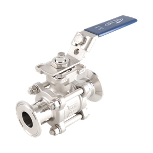 ball valve, 1-inch Tri-Clamp, made from 316L stainless steel, with PTFE, QSM design