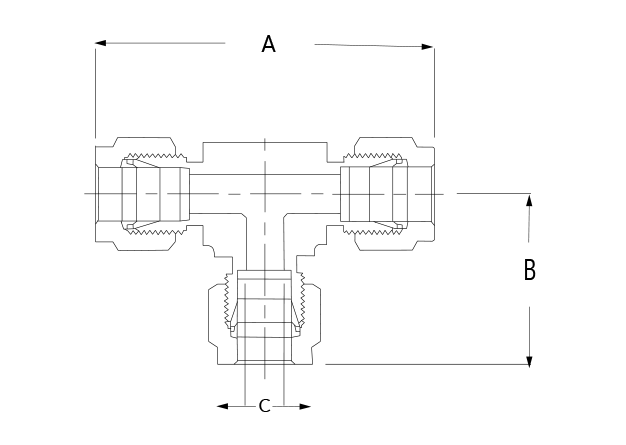 superlok sut dimensional diagram