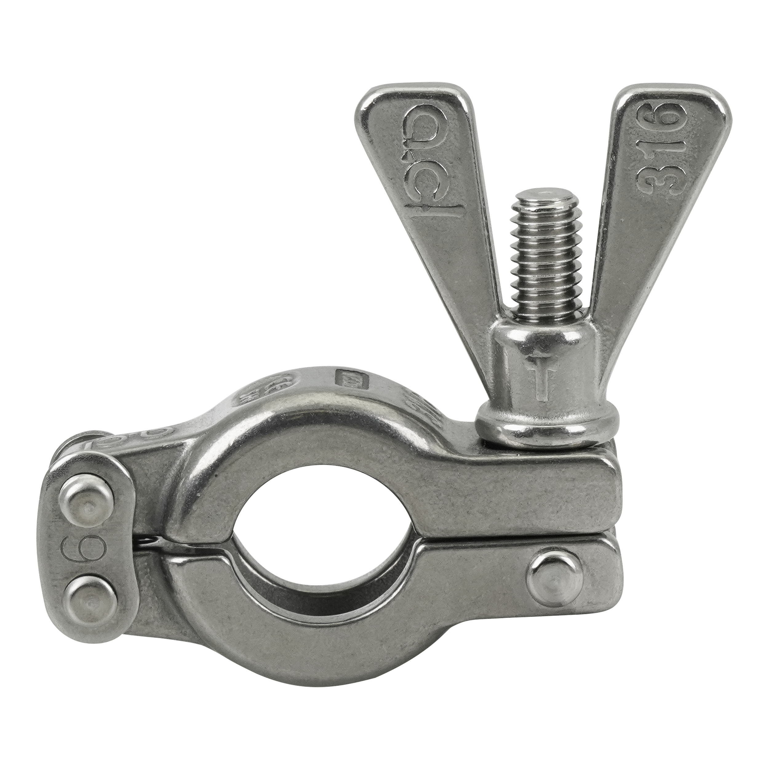 CLAMP SINGLE BOLT DOUBLE PIN 0.5" 0.75" 316 SH TYPE CL.SH.0050 C005.6.SH1 ADVANCED COUPLINGS