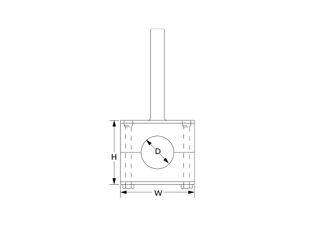 SB Rod Mount Dimensional Diagram