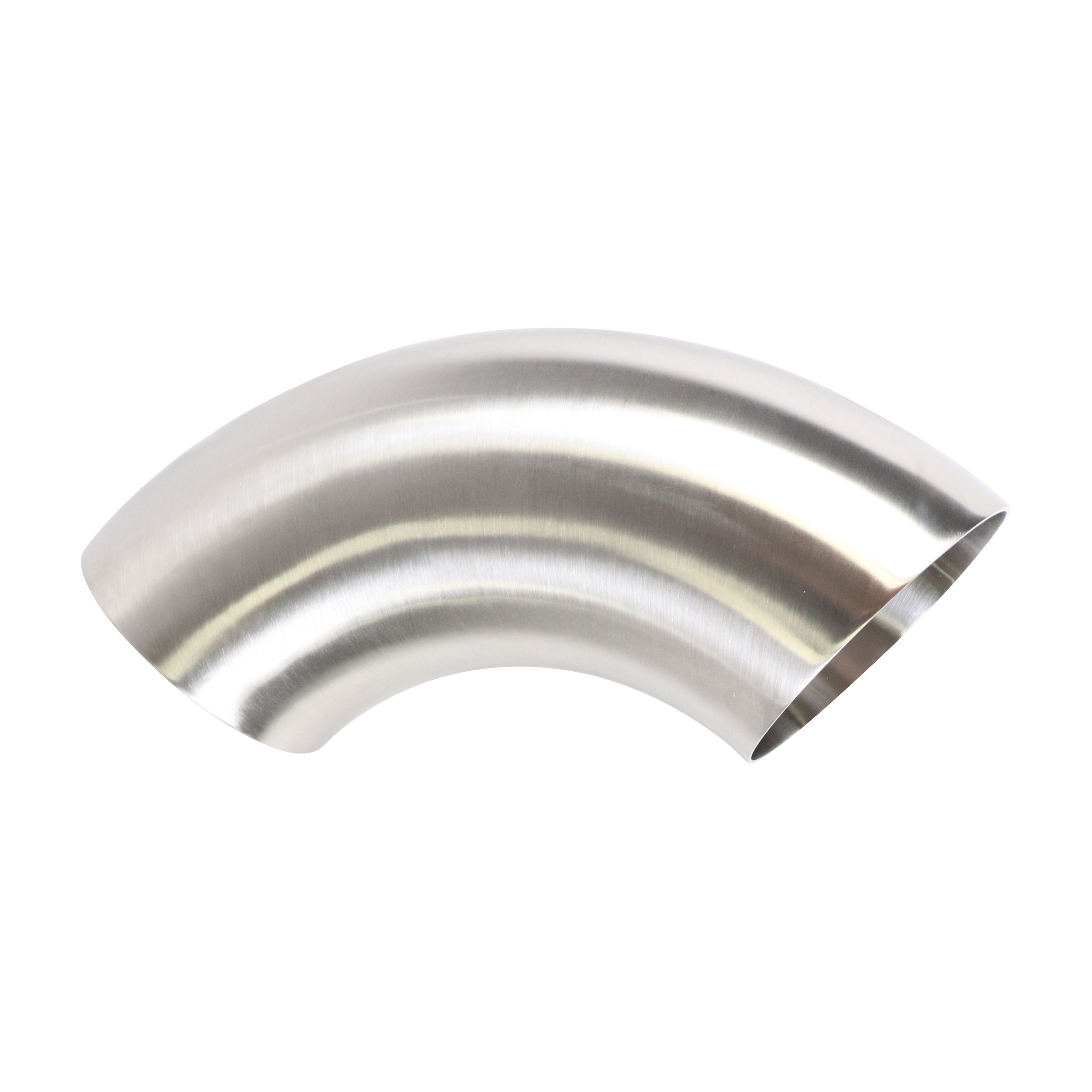 90-degree elbow with no tangent, 6-inch butt-weld connection, made from 316L stainless steel, featuring a 32RA internal and outer finish.