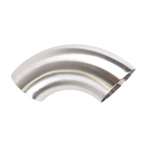 90-degree elbow with no tangent, 6-inch butt-weld connection, made from 316L stainless steel, featuring a 32RA internal and outer finish.