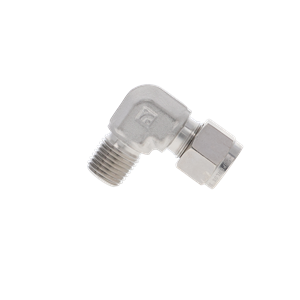 90 DEGREE MALE ELBOW 3/8" COMPRESSION TUBE X 1/4" MNPT 316 SUPERLOK EQUAL TO SS-600-2-4