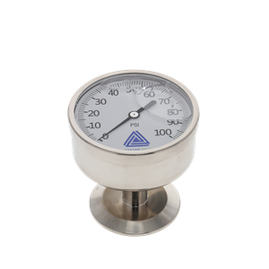 GAUGE 2" BACK MOUNT 0-100 PSI 3.5" DIAL GLYCERIN FILL REZERO ANDERSON