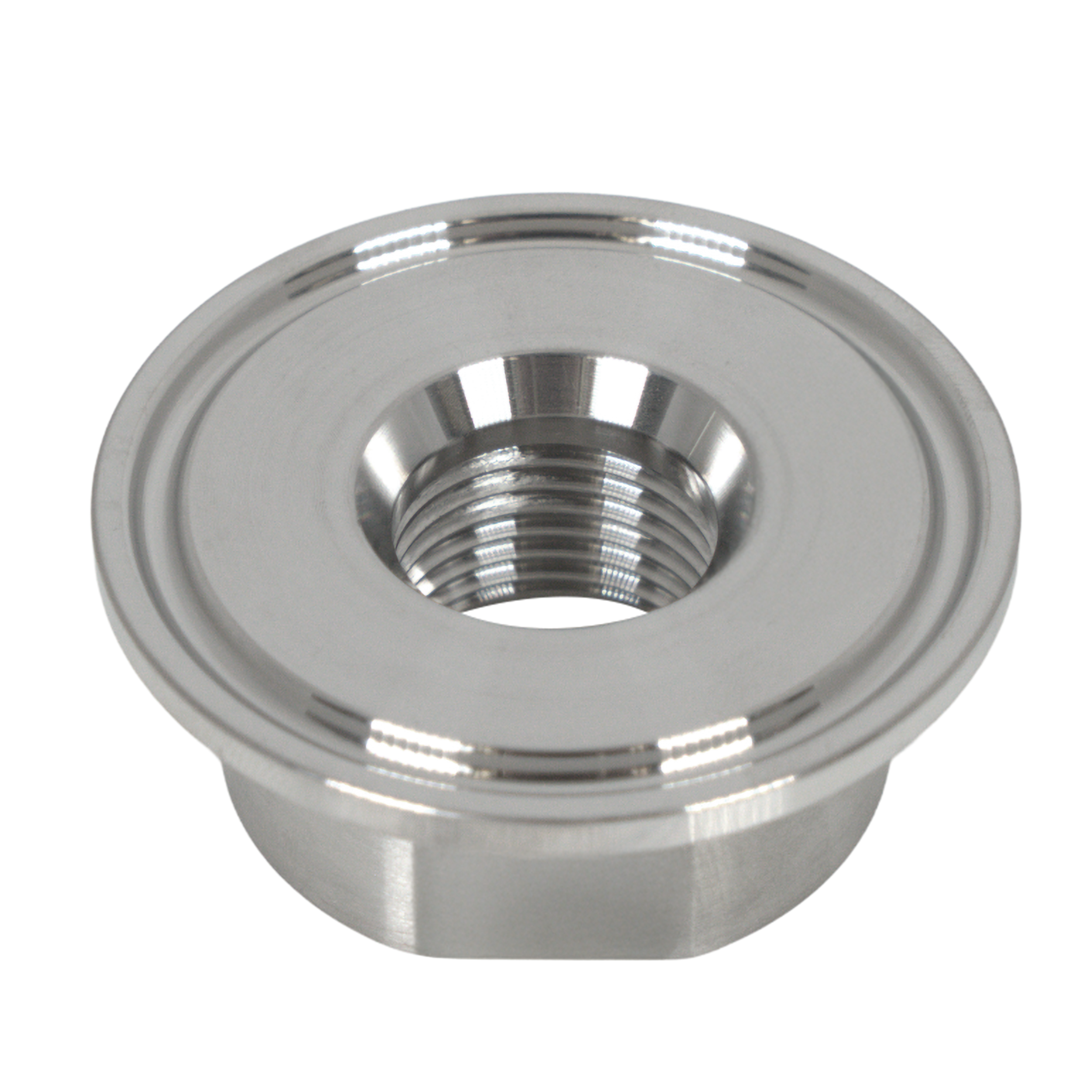 ADAPTER 1in Tri-Clamp X 0.5in FPT 316L 32RA ID 32RA OD