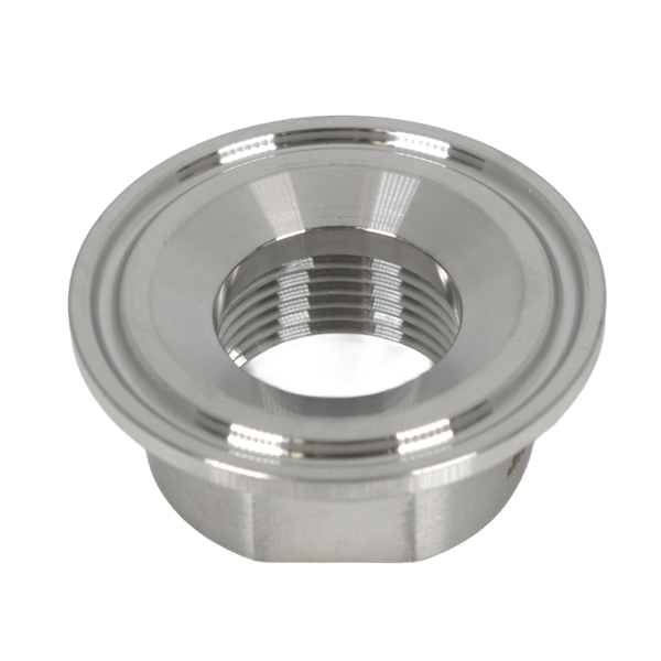 ADAPTER 1.5in Tri-Clamp X 0.75in FPT 316L 32RA ID 32RA OD