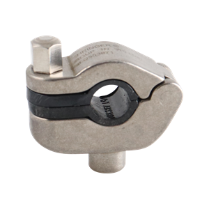 Hanger CH for 0.25-inch tubing, featuring a 3/8-inch threaded anchor with a black insert, made from 304 stainless steel.