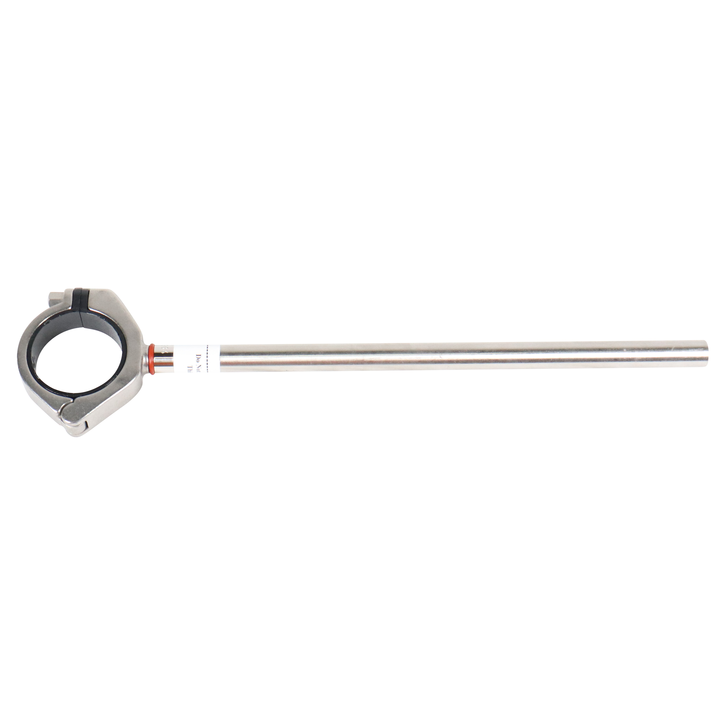 Hanger for a 1-inch tube, with a dynamic anchor and black insert, featuring a 12-inch rod, made from 304 stainless steel.