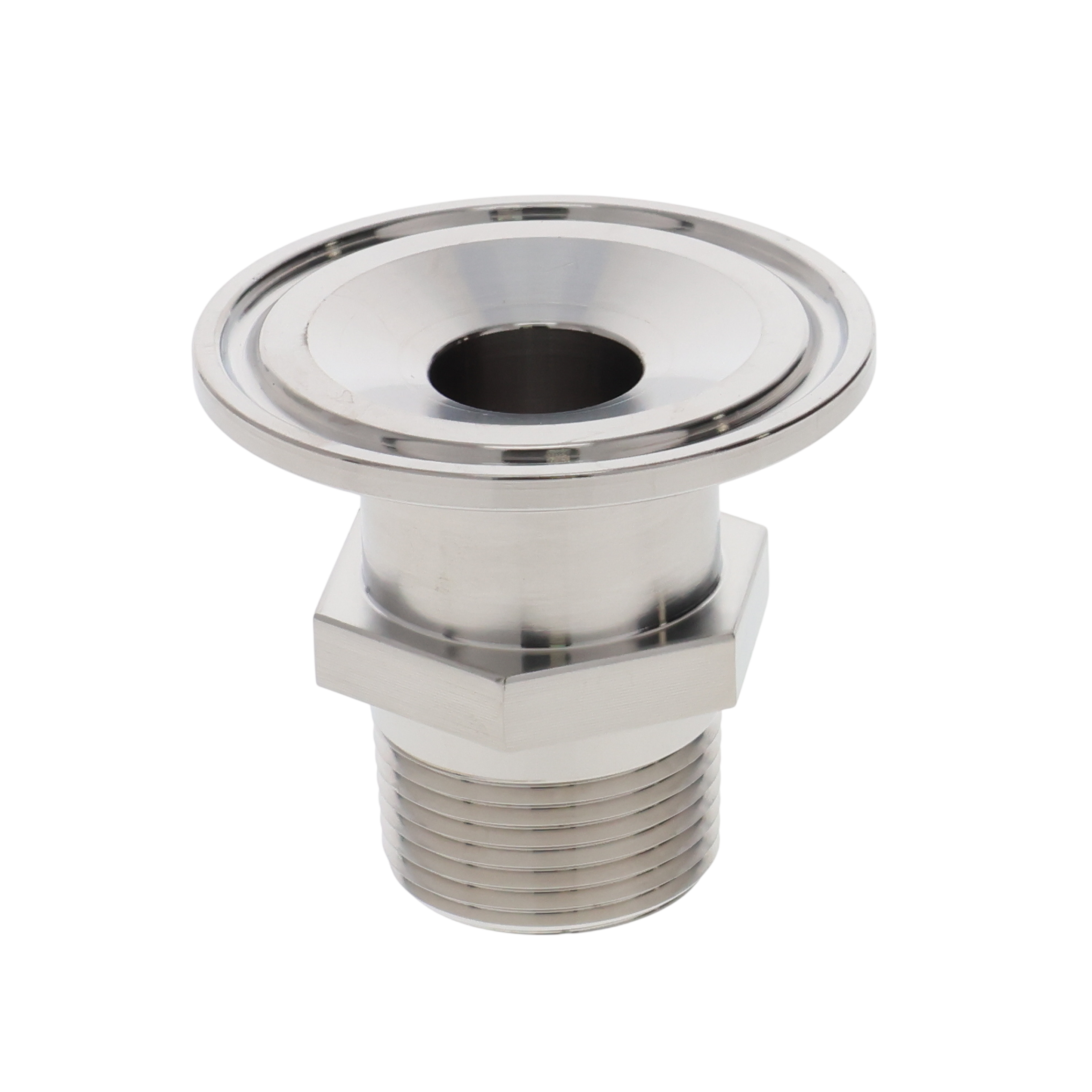 ADAPTER 1.5" TC X 0.75" MPT 316L 32RA ID 32RA OD