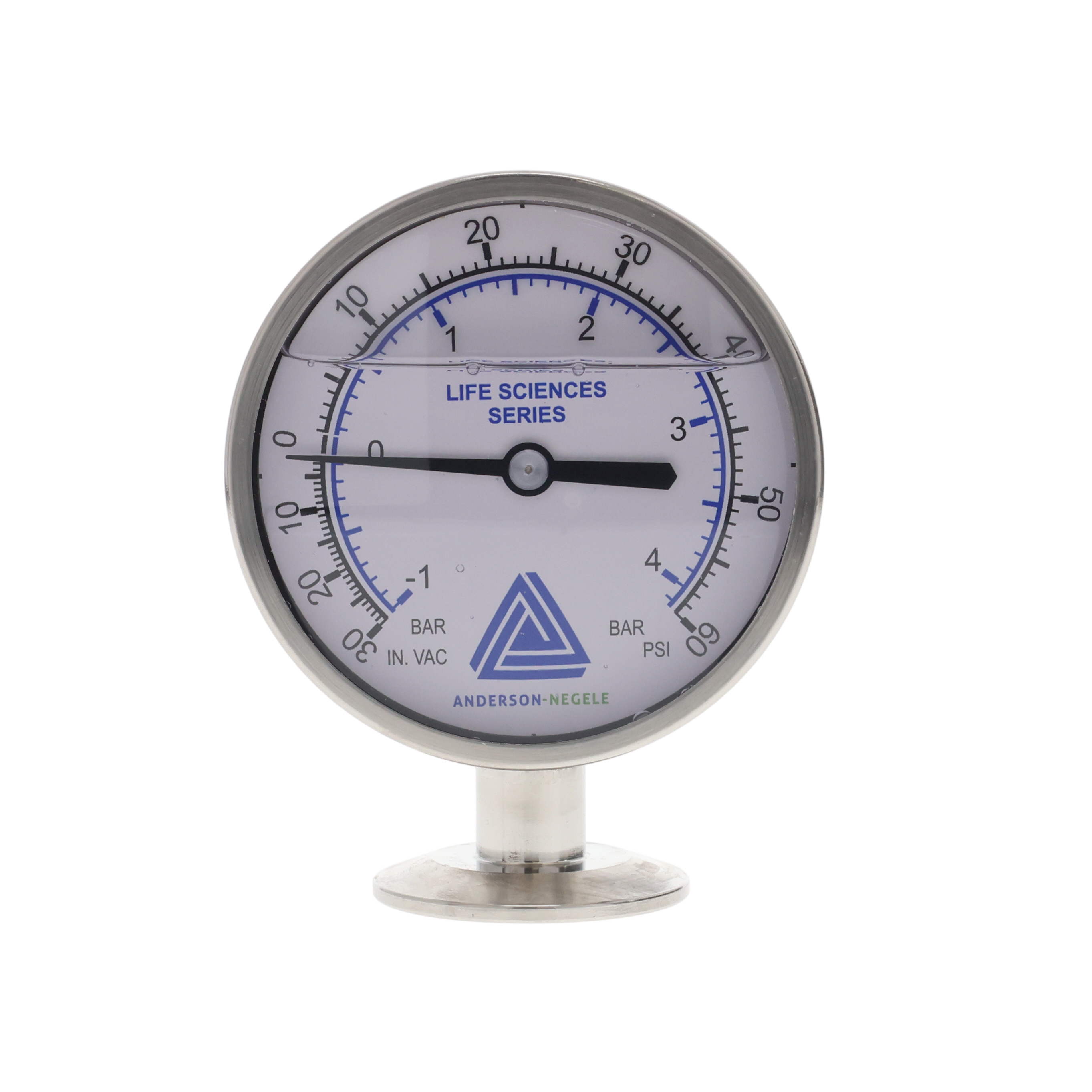 GAUGE 1.5" BOTTOM MOUNT 30" HG / 0-60 ANDERSON