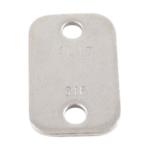 Cover plate for Group 3 tube support, crafted from 304 stainless steel, designed for hygienic installations