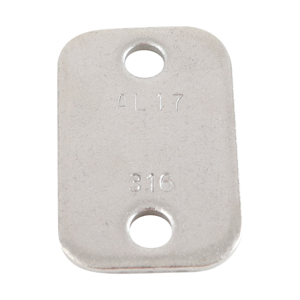 Cover plate for Group 3 tube support, crafted from 304 stainless steel, designed for hygienic installations
