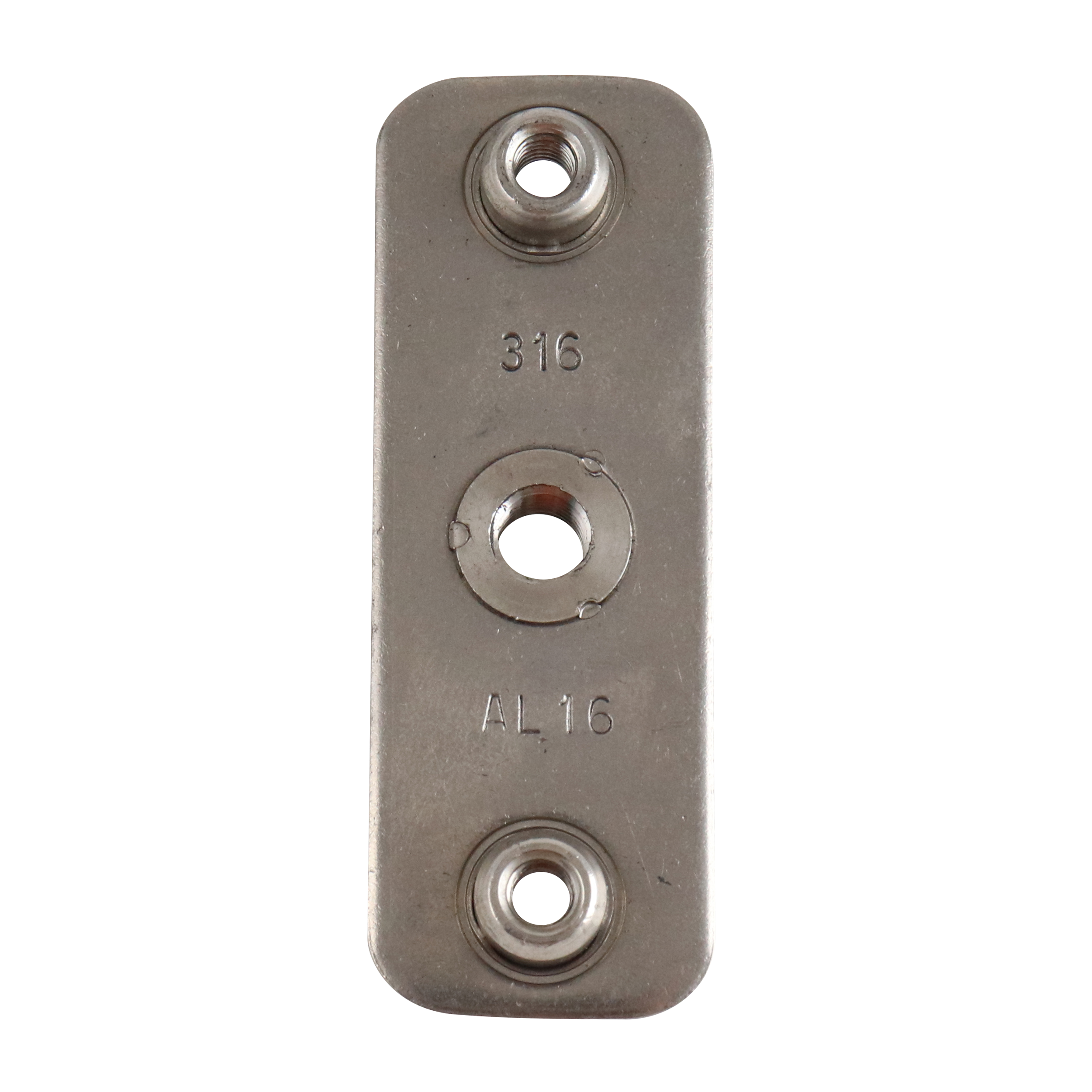 hanging plate for Group 6 tube support, made from 304 stainless steel, suitable for hygienic environments
