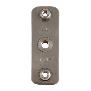 hanging plate for Group 6 tube support, made from 304 stainless steel, suitable for hygienic environments