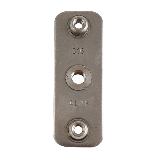 hanging plate for Group 6 tube support, made from 304 stainless steel, suitable for hygienic environments
