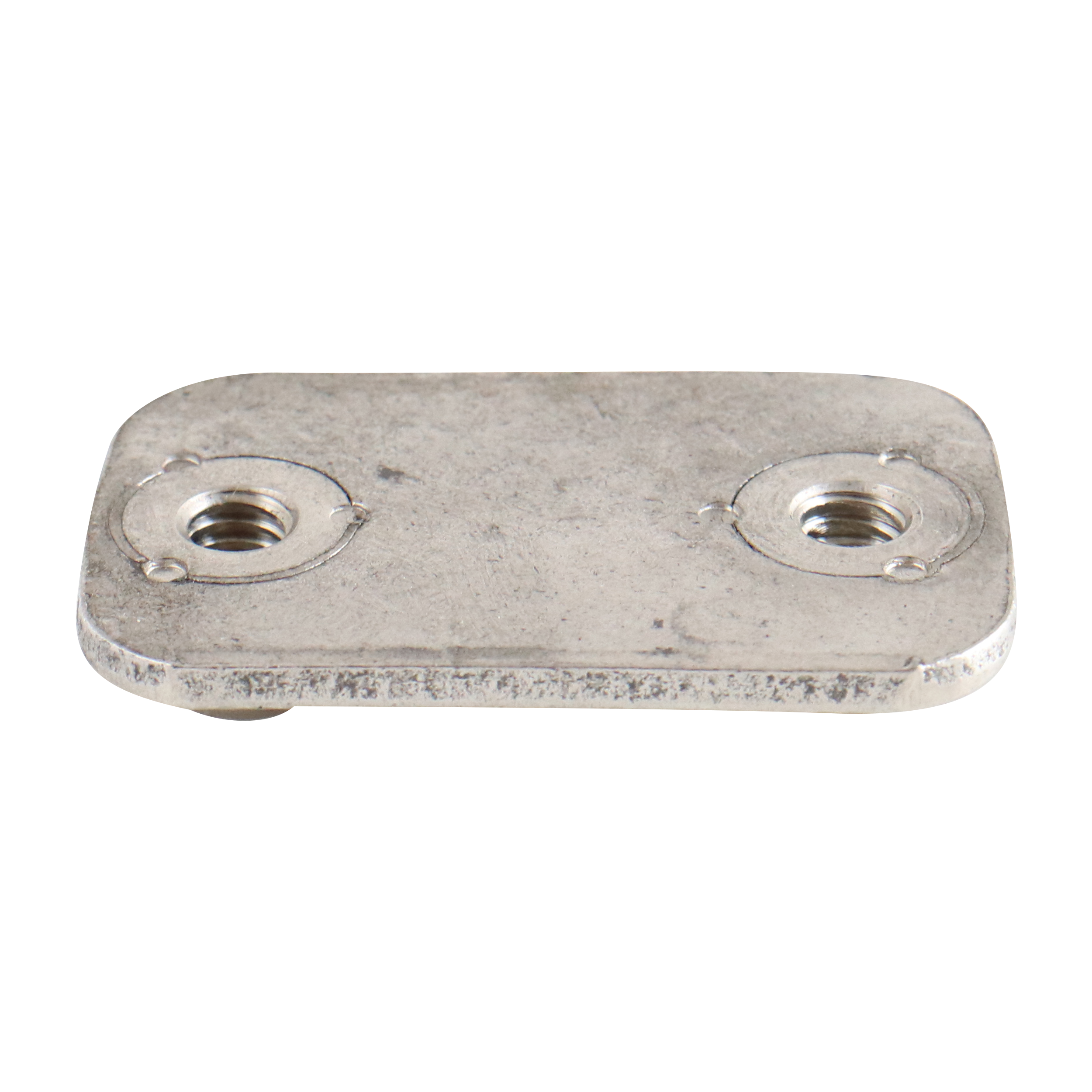 Weld plate for Group 3 tube support, made from 316 stainless steel.