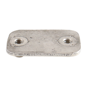 Weld plate for Group 3 tube support, made from 316 stainless steel.