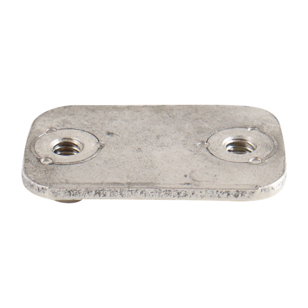 Weld plate for Group 3 tube support, made from 316 stainless steel.