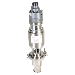 Throttling valve, 2" tri-clamp, N/O, diaphragm positioner