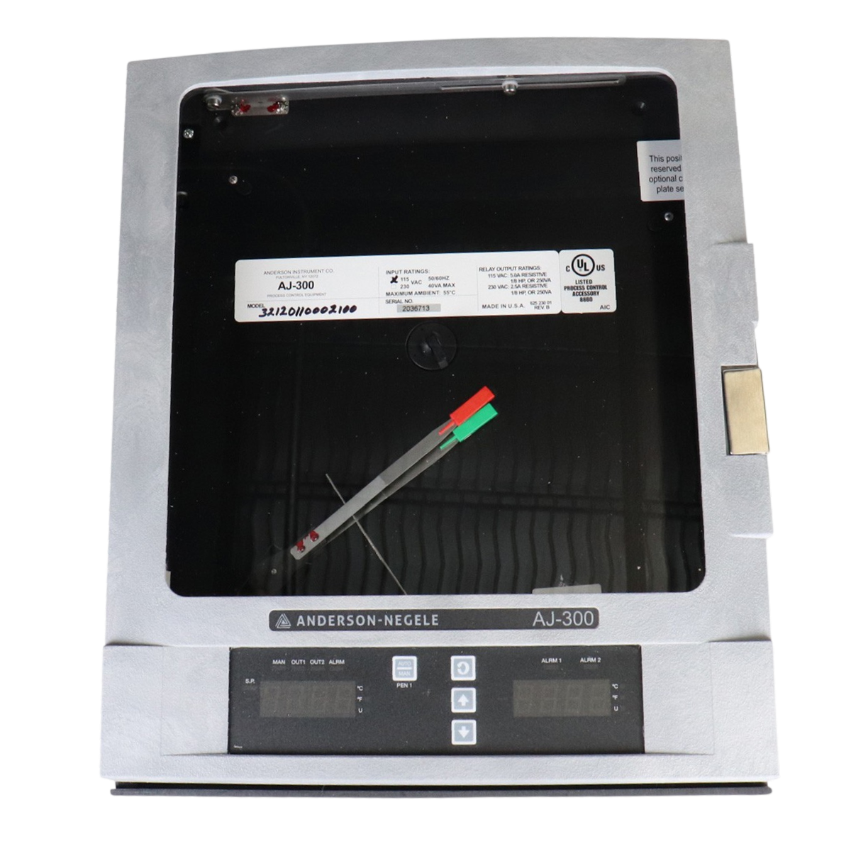 Chart recorder, 1 pen, 115v, nema 4 4x enclosure, 24v, 4-20 MA, Anderson