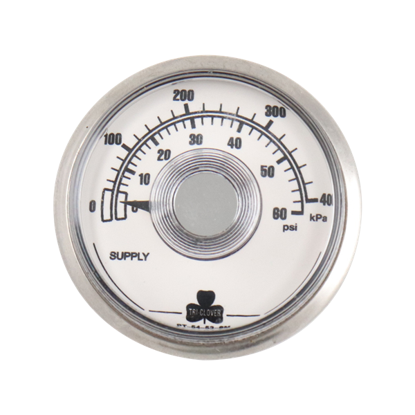 Supply Gauge, 0-60 PSI range, designed for level control applications.