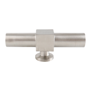 reducing tee, 0.75-inch x 0.5-inch Tri-Clamp, short branch, made from 316L stainless steel, with 20RA interior and 32RA exterior surface finish, SF1 BPE compliant
