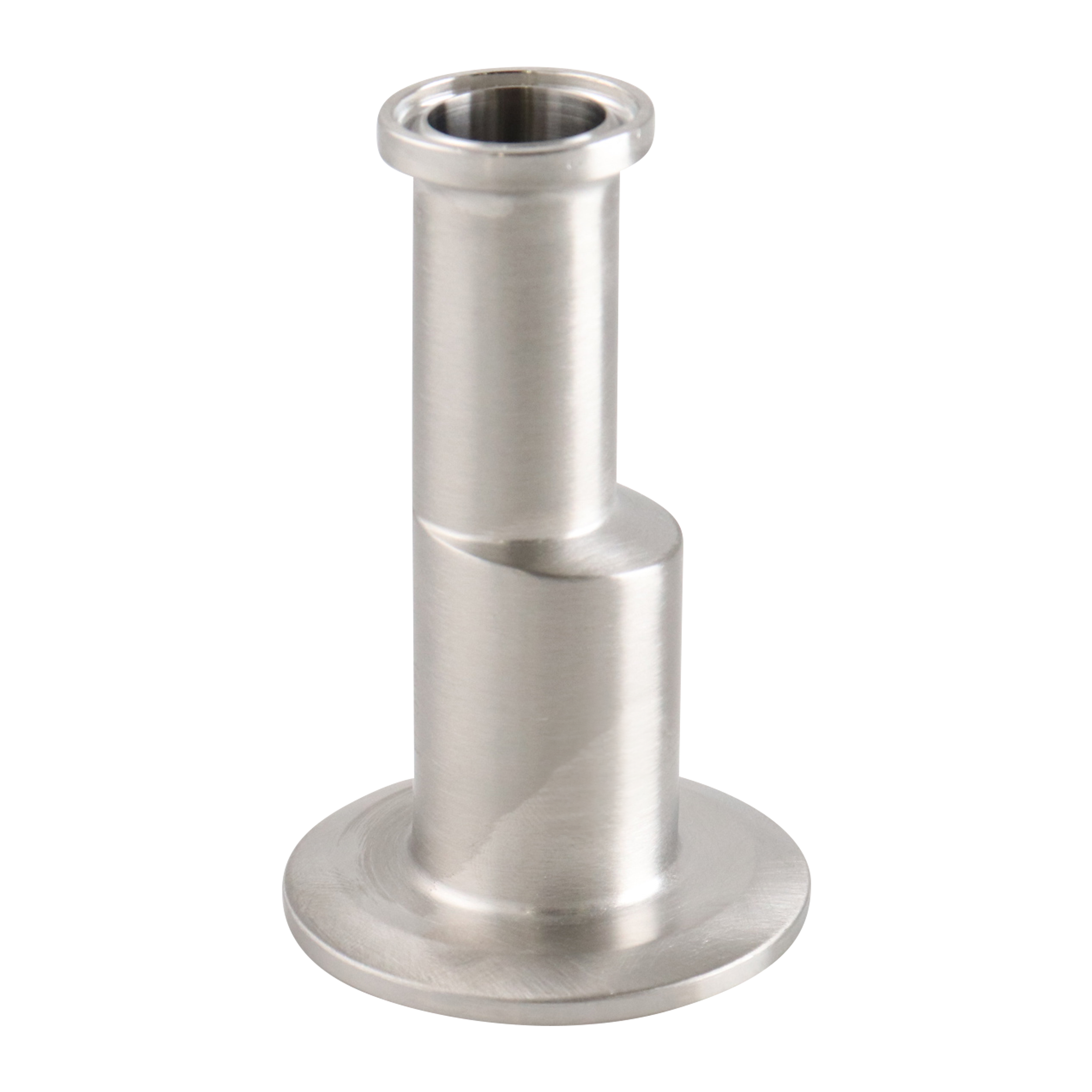 Eccentric reducer 1x0.5 tri-clamp 316L 3.5" OAL 20Ra inner diameter 32Ra outer diameter BPE SF1