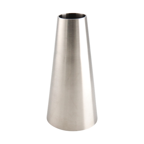 concentric reducer, 3-inch x 1.5-inch butt-weld, made from 304 stainless steel, with 6-inch overall length, 32RA interior and exterior surface finish