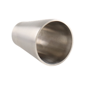 concentric reducer, 1.5-inch x 1-inch butt-weld, made from 316L stainless steel, with 2-inch overall length and 32RA interior and exterior surface finish

