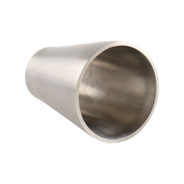 concentric reducer, 1.5-inch x 1-inch butt-weld, made from 316L stainless steel, with 2-inch overall length and 32RA interior and exterior surface finish
