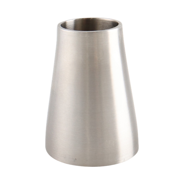 concentric reducer, 1.5-inch x 1-inch butt-weld, made from 304 stainless steel, with 2-inch overall length and 32RA interior and exterior surface finish

