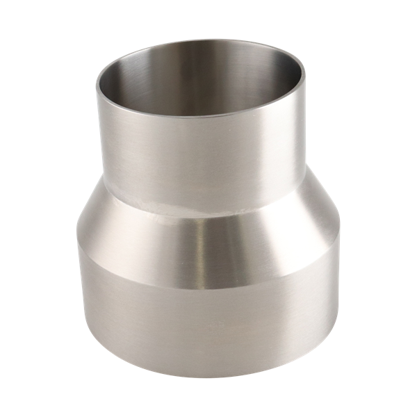 concentric reducer, 4-inch x 3-inch butt-weld, made from 316L stainless steel, with 3.875-inch overall length, 20RA interior and 32RA exterior surface finish, SF1 BPE compliant
