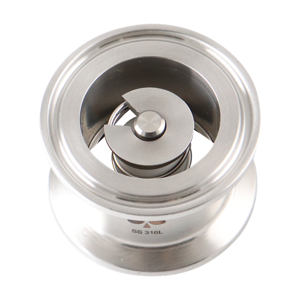 Air blow check valve body assembly for 1.5-inch tri-clamp connections, with no air connection, made of EPDM material.