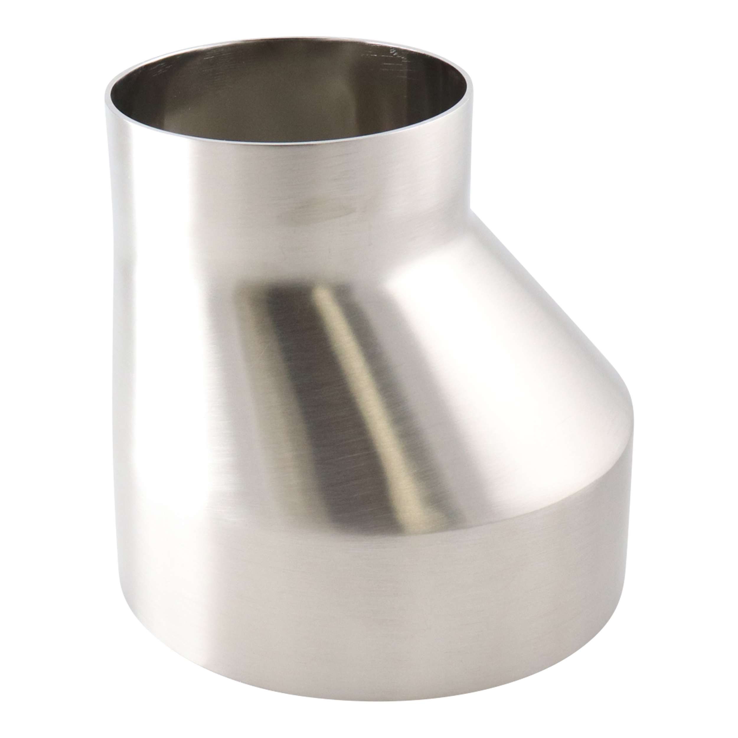 Eccentric reducer 6x4 butt weld 316l 5.625" overall length 15Ra electropolished inner diameter 32Ra outer diameter BPE SF4