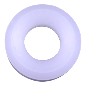 Valve Seat, made of Polyvinylidene Fluoride (PVDF), Champ model, manufactured by Wilden.