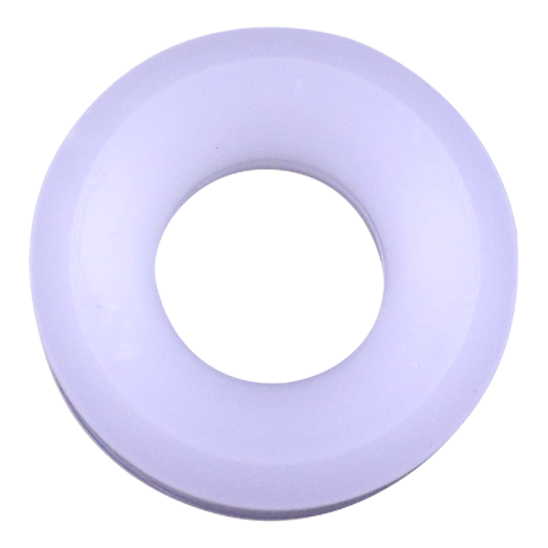 Valve Seat, made of Polyvinylidene Fluoride (PVDF), Champ model, manufactured by Wilden.