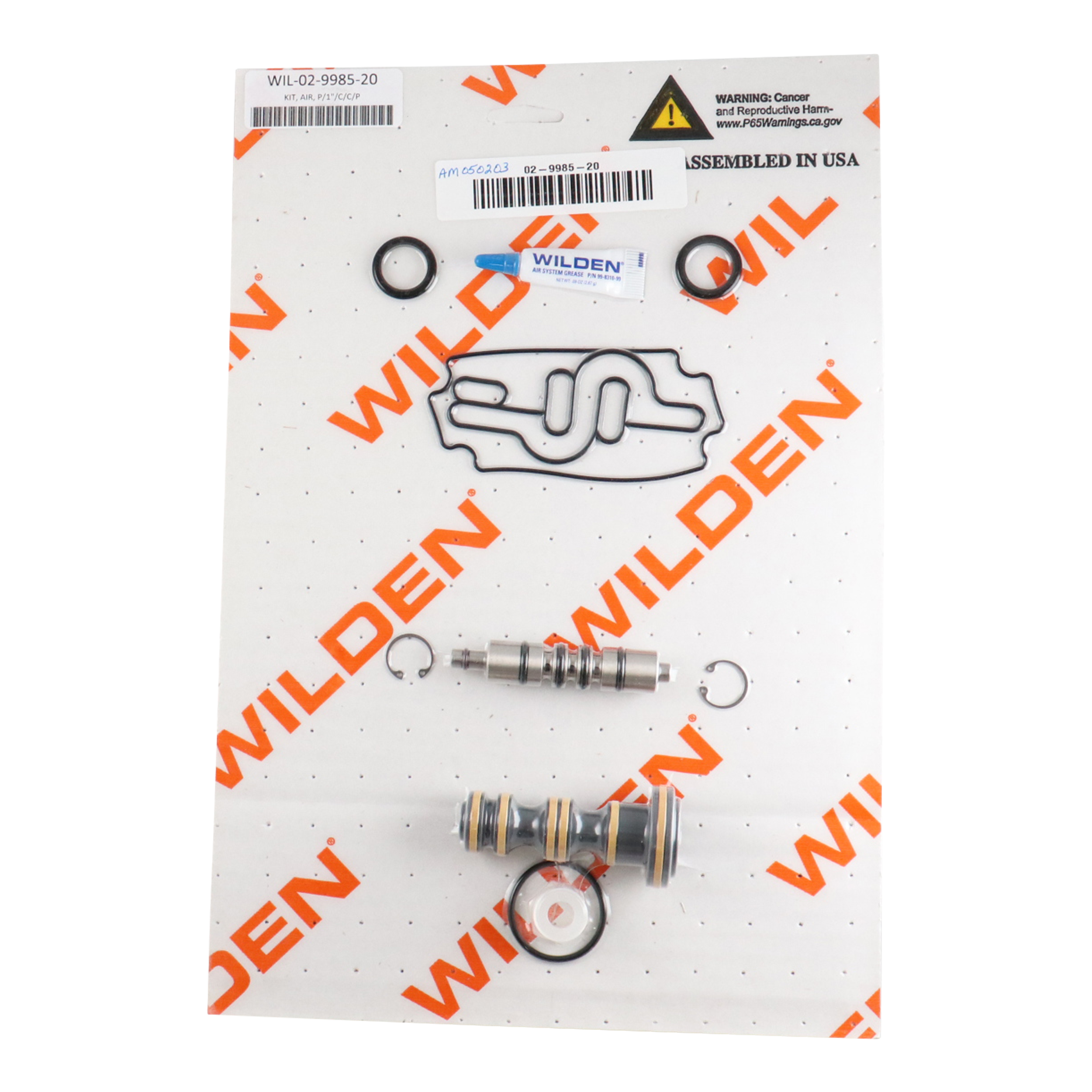 repair kit for 1-inch combo air-operated plastic Wilden pump