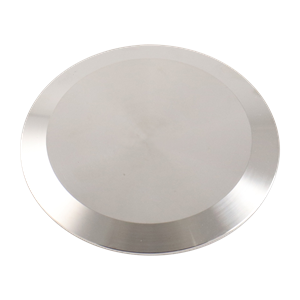 Cap for 12-inch tri-clamp connections, made from 304 stainless steel, with a 32RA internal and outer surface finish.