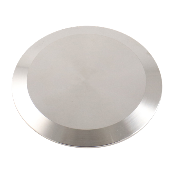 Cap for 12-inch tri-clamp connections, made from 304 stainless steel, with a 32RA internal and outer surface finish.