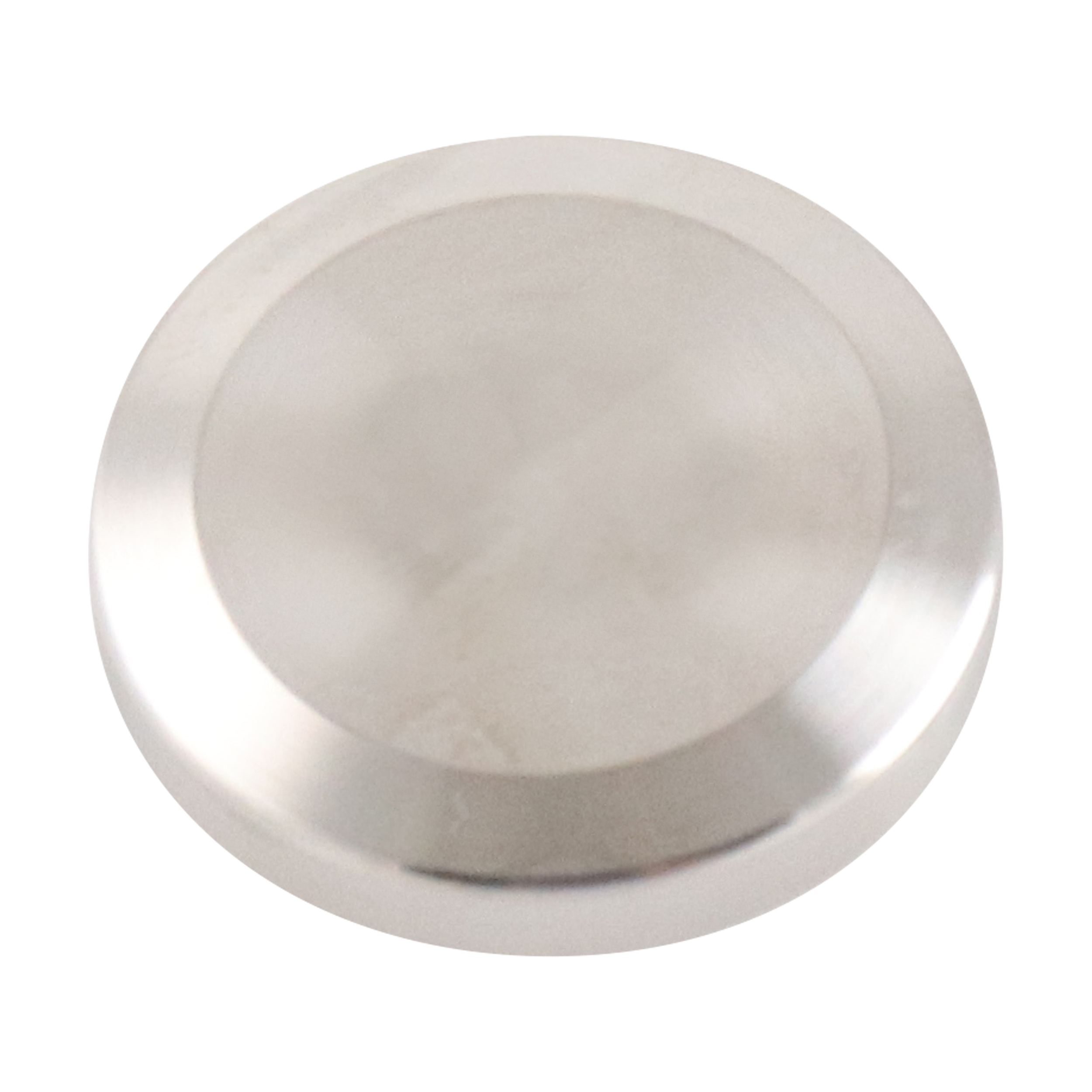 Stainless steel cap, compatible with 0.25-inch to 0.75-inch Tri-Clamp connections, 316L material, 20RA interior, 32RA exterior, compliant with SF1 BPE standards.