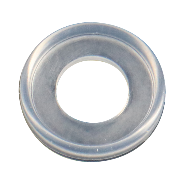0.5-inch Tri-Clamp gasket, made from platinum-cured silicone, compliant with USP Class VI standards
